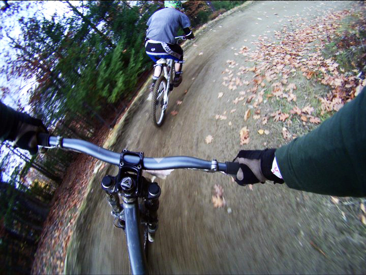 view from a helmet cam on one of our mtb rides